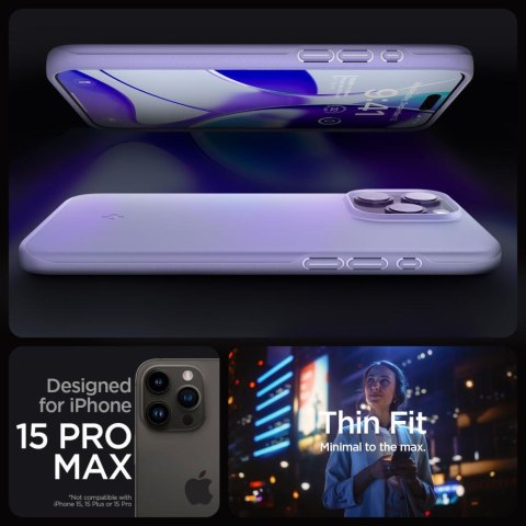 Etui ochronne do iPhone 15 Pro Max Thin Fit fioletowe Etui ochronne do iPhone 15 Pro Max Thin Fit fioletowe