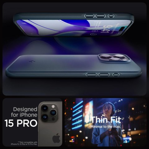 Etui ochronne do iPhone 15 Pro Thin Fit granatowe Etui ochronne do iPhone 15 Pro Thin Fit granatowe