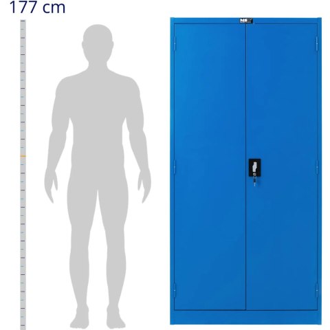 Szafa narzędziowa warsztatowa perforowana 2 szuflady 3 półki 183 x 92 x 48 cm Szafa narzędziowa warsztatowa perforowana 2 szuflady 3 półki 183 x 92 x 48 cm