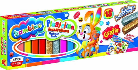 Plastelina kwadratowa Bambino 18 kolorów Plastelina kwadratowa Bambino 18 kolorów
