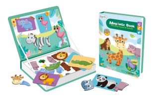Książeczka magnetyczna układanka puzzle na magnes zwierzęta safari 47el.