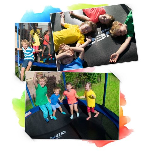 Trampolina ogrodowa profilowana 8ft/252cm z siatką wewnętrzną Neo-Sport + maszyna do baniek GRATIS