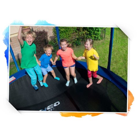 Trampolina ogrodowa profilowana 8ft/252cm z siatką wewnętrzną Neo-Sport + maszyna do baniek GRATIS