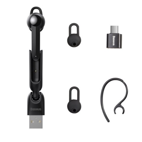 Mini zestaw słuchawkowy A05 Bluetooth 5.0 + stacja dokująca USB czarny