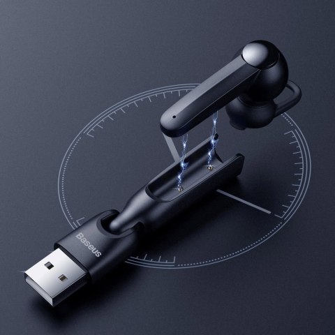 Mini zestaw słuchawkowy A05 Bluetooth 5.0 + stacja dokująca USB czarny