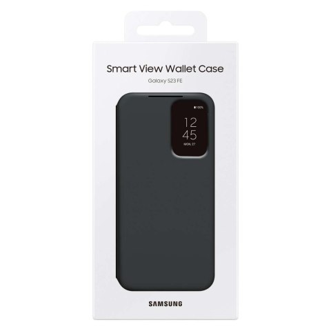 Oryginalne etui pokrowiec do Samsung Galaxy S23 FE kieszeń na kartę Smart View Wallet czarne Oryginalne etui pokrowiec do Samsung Galaxy S23 FE kieszeń na kartę Smart View Wallet czarne