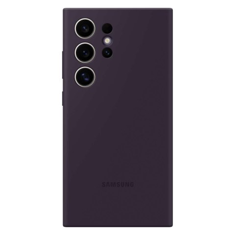 Oryginalne etui silikonowe pokrowiec do Samsung Galaxy S24 Ultra Silicone Case ciemnofioletowe Oryginalne etui silikonowe pokrowiec do Samsung Galaxy S24 Ultra Silicone Case ciemnofioletowe