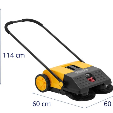 Zamiatarka ręczna magazynowa do piasku liści 2 szczotki 55 cm 25 l Zamiatarka ręczna magazynowa do piasku liści 2 szczotki 55 cm 25 l