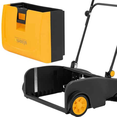 Zamiatarka ręczna magazynowa do piasku liści 2 szczotki 75 cm 50 l Zamiatarka ręczna magazynowa do piasku liści 2 szczotki 75 cm 50 l