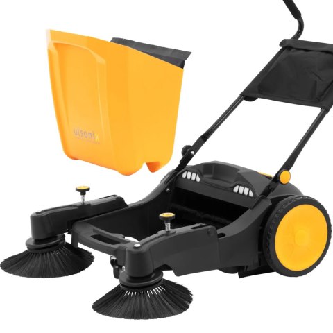 Zamiatarka ręczna magazynowa do piasku liści 2 szczotki 92 cm 40 l Zamiatarka ręczna magazynowa do piasku liści 2 szczotki 92 cm 40 l