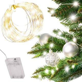 Lampki LED druciki dekoracyjne świąteczne choinkowe 10m 100LED ciepły biały