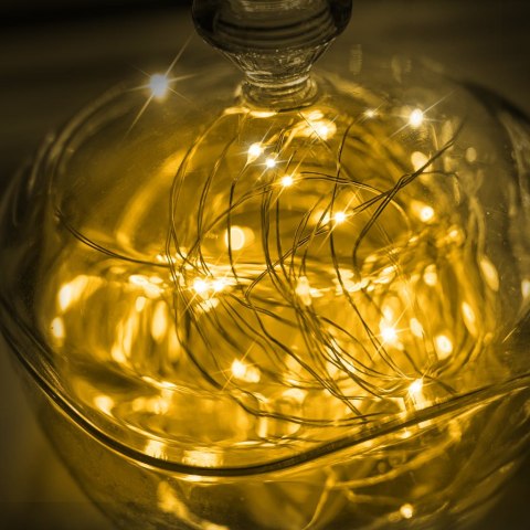 Lampki LED druciki dekoracyjne świąteczne choinkowe 10m 100LED ciepły biały