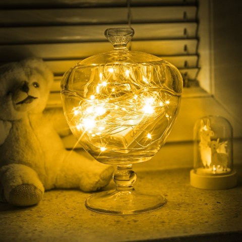 Lampki LED druciki dekoracyjne świąteczne choinkowe 10m 100LED ciepły biały