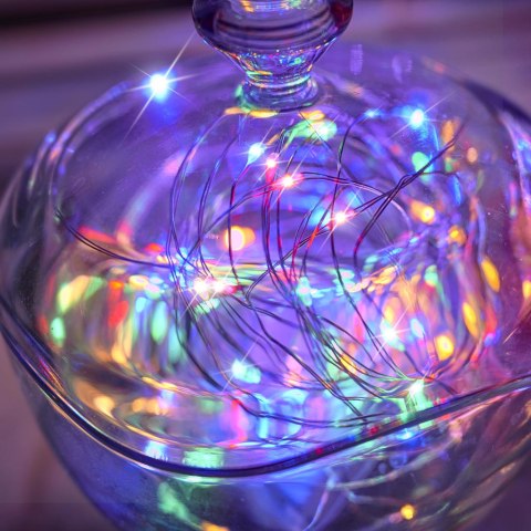 Lampki LED druciki dekoracyjne świąteczne choinkowe 10m 100LED multikolor