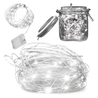 Lampki LED druciki dekoracyjne świąteczne choinkowe 10m 100LED zimny biały