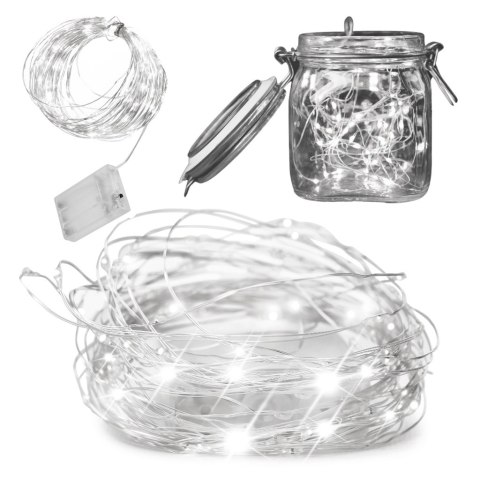 Lampki LED druciki dekoracyjne świąteczne choinkowe 10m 100LED zimny biały