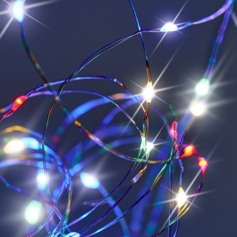Lampki LED druciki dekoracyjne świąteczne choinkowe 5m 50LED multikolor Lampki LED druciki dekoracyjne świąteczne choinkowe 5m 50LED multikolor