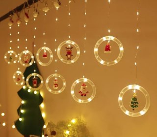 Kurtyna Led na okno girlanda gwiazdki świąteczna choinkowa 3 m 125 LED