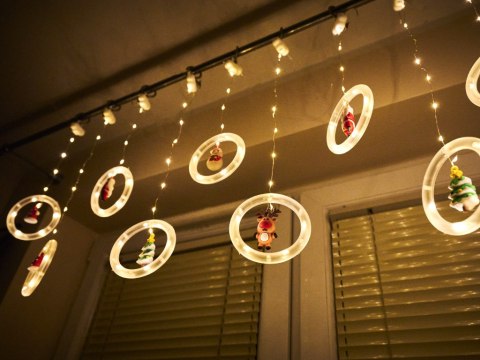 Kurtyna Led na okno girlanda gwiazdki świąteczna choinkowa 3 m 125 LED