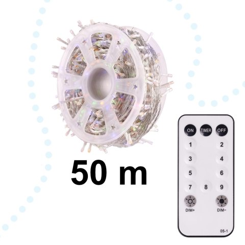Lampki LED łańcuch na kole ślub wesele 50m 500LED z pilotem 8 trybów świecenia Lampki LED łańcuch na kole ślub wesele 50m 500LED z pilotem 8 trybów świecenia