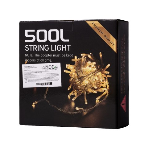 Lampki LED łańcuch na kole ślub wesele 50m 500LED z pilotem 8 trybów świecenia Lampki LED łańcuch na kole ślub wesele 50m 500LED z pilotem 8 trybów świecenia