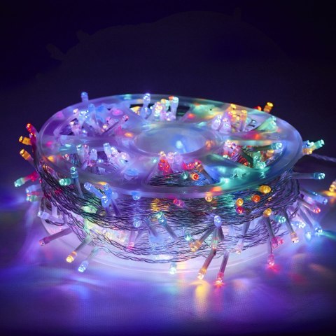 Lampki LED łańcuch na kole ślub wesele 50m 500LED z pilotem 8 trybów świecenia Lampki LED łańcuch na kole ślub wesele 50m 500LED z pilotem 8 trybów świecenia