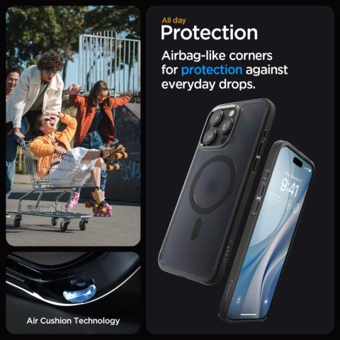 Etui Ultra Hybrid Mag z MagSafe na iPhone 15 Pro Max przezroczysto-czarne Etui Ultra Hybrid Mag z MagSafe na iPhone 15 Pro Max przezroczysto-czarne