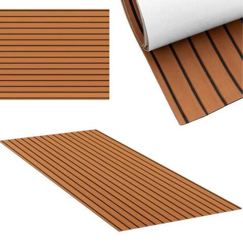 Mata podłogowa samoprzylepna antypoślizgowa do łodzi basenów 240 x 90 cm - brązowa Mata podłogowa samoprzylepna antypoślizgowa do łodzi basenów 240 x 90 cm - brązowa
