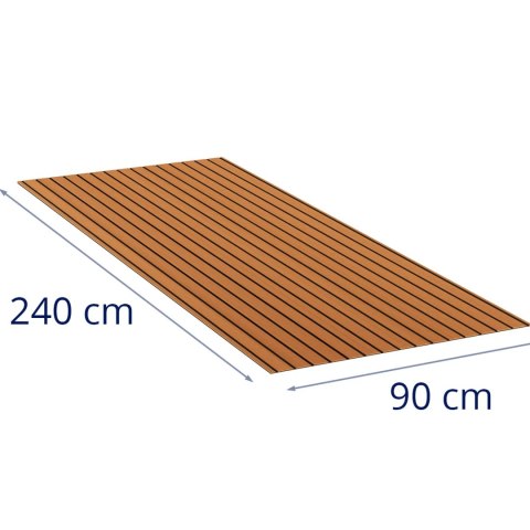 Mata podłogowa samoprzylepna antypoślizgowa do łodzi basenów 240 x 90 cm - brązowa Mata podłogowa samoprzylepna antypoślizgowa do łodzi basenów 240 x 90 cm - brązowa
