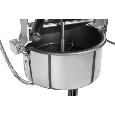 Profesjonalna maszyna do popcornu na wózku z oświetleniem RETRO 88 l 1600 W czarna Profesjonalna maszyna do popcornu na wózku z oświetleniem RETRO 88 l 1600 W czarna