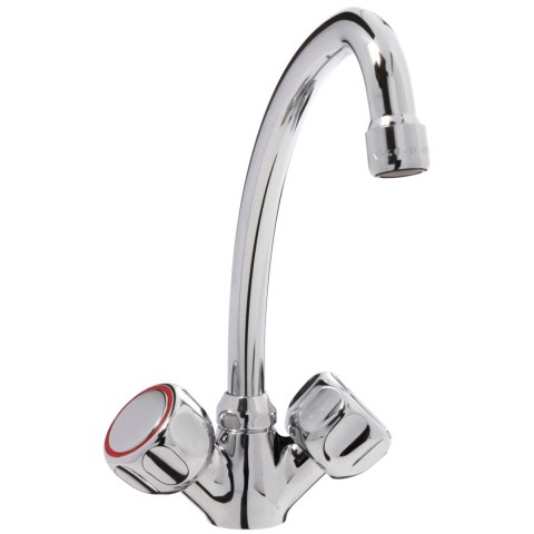 Bateria umywalkowa sztorcowa stojąca jednootworowa nierdzewna wys. 225 mm - Hendi 810248 Bateria umywalkowa sztorcowa stojąca jednootworowa nierdzewna wys. 225 mm - Hendi 810248