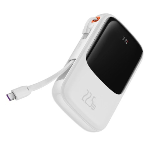 Powerbank z szybkim ładowaniem 10000mAh 22.5W QC-PD-SCP-FCP kabel USB-C biały Powerbank z szybkim ładowaniem 10000mAh 22.5W QC-PD-SCP-FCP kabel USB-C biały