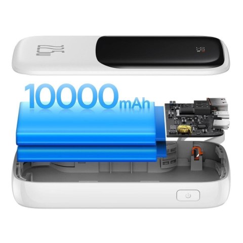 Powerbank z szybkim ładowaniem 10000mAh 22.5W QC-PD-SCP-FCP kabel USB-C biały Powerbank z szybkim ładowaniem 10000mAh 22.5W QC-PD-SCP-FCP kabel USB-C biały