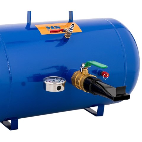 Inflator zbiornik ciśnieniowy do pompowania kół opon z manometrem 6-8 bar 38.5 l Inflator zbiornik ciśnieniowy do pompowania kół opon z manometrem 6-8 bar 38.5 l