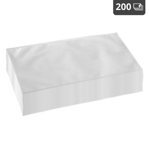 Worki próżniowe moletowane do pakowarki próżniowej 20 x 30 cm 200 szt. certyfikat LFGB oraz FDA Royal Catering Worki próżniowe moletowane do pakowarki próżniowej 20 x 30 cm 200 szt. certyfikat LFGB oraz FDA Royal Catering