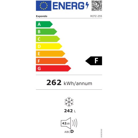 Zamrażarka skrzyniowa zamykana na klucz 1 kosz 242 l 63 W Zamrażarka skrzyniowa zamykana na klucz 1 kosz 242 l 63 W