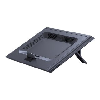 Podstawka chłodząca z podświetleniem do laptopa do 21" Turbo Fan USB szary