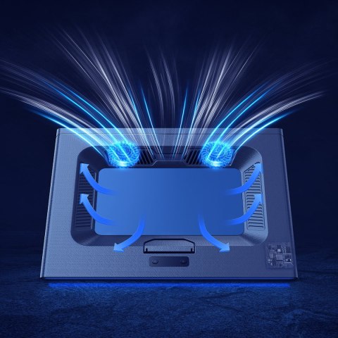 Podstawka chłodząca z podświetleniem do laptopa do 21" Turbo Fan USB szary