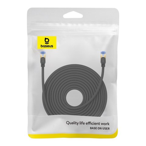 Szybki kabel sieciowy LAN RJ45 cat.7 10Gbps plecionka 20m czarny