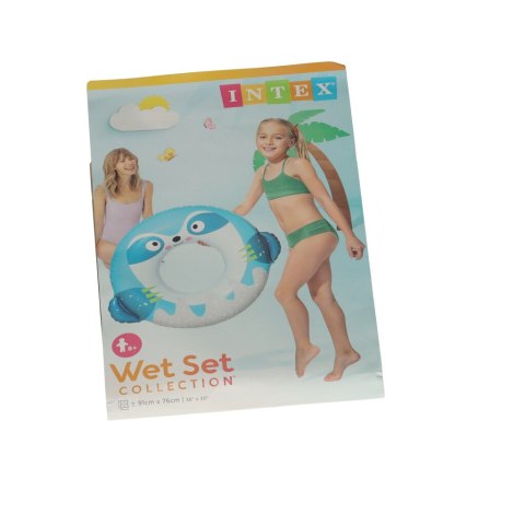 INTEX 59266 Kółko do pływania koło dmuchane ponton plażowy leniwiec max 40kg 76 cm