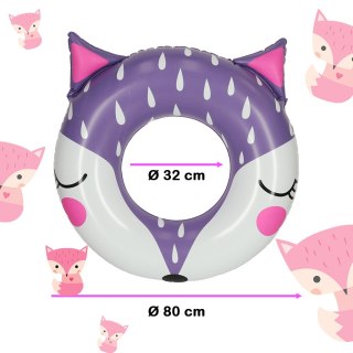 Kółko do pływania koło dmuchane kółko plażowe lisek 80cm max 60kg