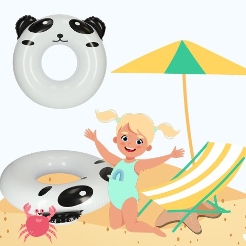 Kółko do pływania koło dmuchane kółko plażowe panda 80cm max 60kg