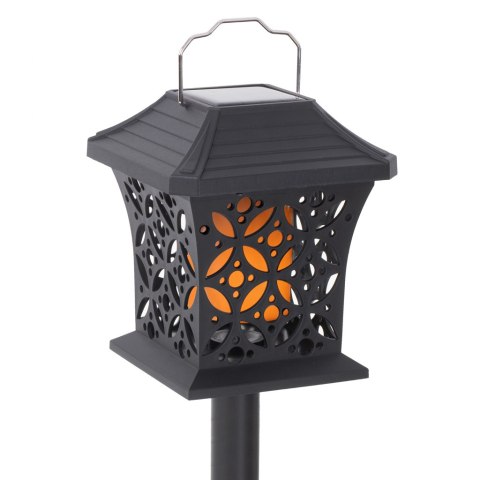 Lampa solarna ogrodowa ażurowa latarenka wisząca wbijana lampion 12 LED