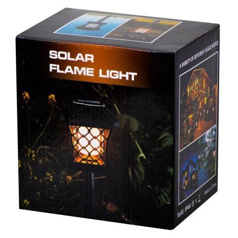 Lampa solarna ogrodowa ażurowa latarenka wisząca wbijana lampion 12 LED