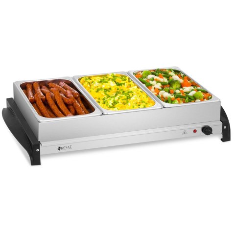 Podgrzewacz do potraw na 3 pojemniki elektryczny 400W Royal Catering Podgrzewacz do potraw na 3 pojemniki elektryczny 400W Royal Catering