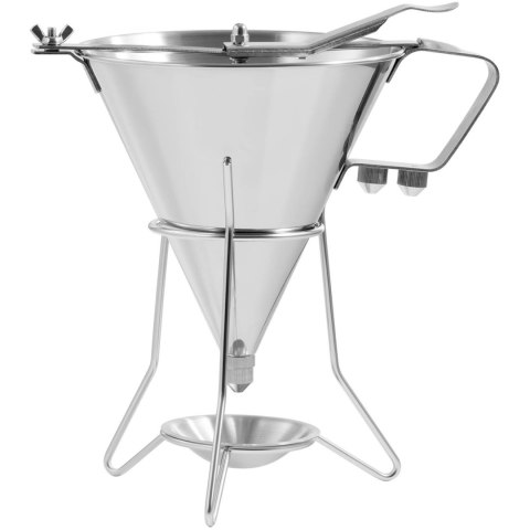 Dozownik pistolet lejek do sosów polew ze stali nierdzewnej + stojak 3 dysze 1.8 l Dozownik pistolet lejek do sosów polew ze stali nierdzewnej + stojak 3 dysze 1.8 l