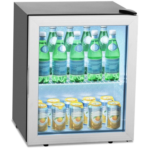 Lodówka na napoje witryna chłodnicza stal 54 l czarna Lodówka na napoje witryna chłodnicza stal 54 l czarna