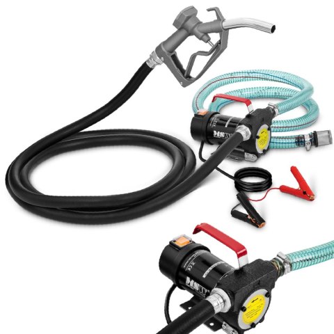 Pompa elektryczna do spuszczania paliwa oleju napędowego ZESTAW IP55 12 V 155 W 40 l/min Pompa elektryczna do spuszczania paliwa oleju napędowego ZESTAW IP55 12 V 155 W 40 l/min