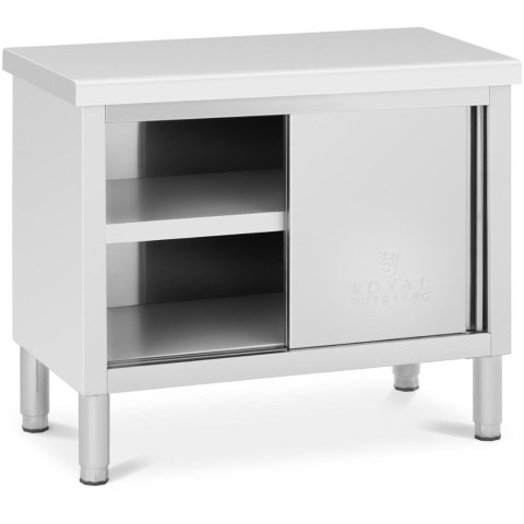Stół gastronomiczny z szafką z drzwiami suwanymi STAL 100 x 50 cm do 330 kg Stół gastronomiczny z szafką z drzwiami suwanymi STAL 100 x 50 cm do 330 kg