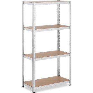 Regał magazynowy metalowy 4 półki 320 kg 80 x 40 x 160 cm szary